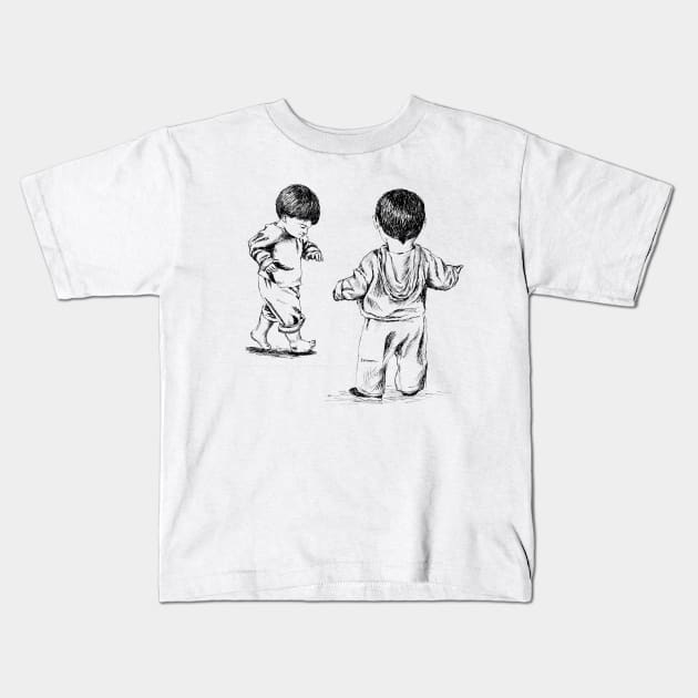 Little boys Kids T-Shirt by rachelsfinelines
